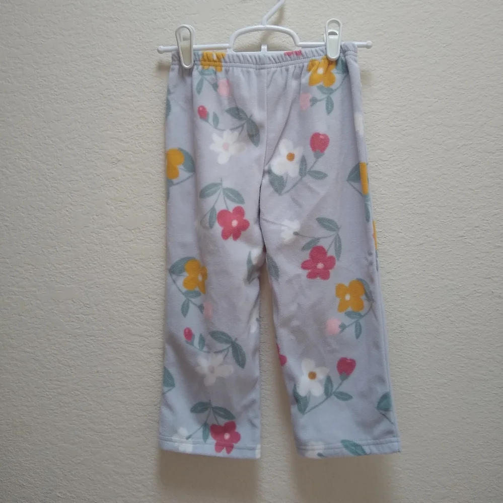 Carter's 2 Piece Fleece Floral PJs Set 4t
